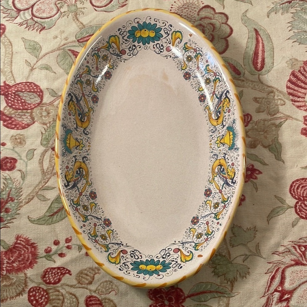 Moma Yellow and Green Serveware Platter for Dining